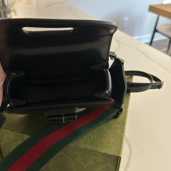 Gucci All Black Mini Bamboo 1947 Top Handle Bag - Picture 4 of 9